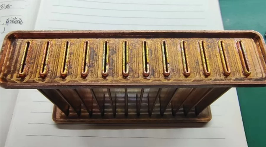 Copper heat exchanger welding