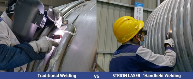 traditional welding vs strion handheld laser welding