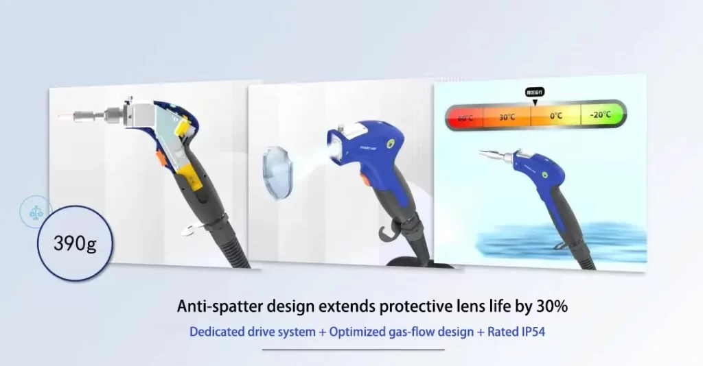 STRION LASER Master + Lite Series | Comprehensive Intelligent System Upgrades for Efficient Welding | Sichuan Strongest Laser Technology Co., Ltd Torch close-up or ergonomic demonstration