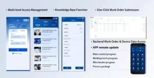 App interface showing device status