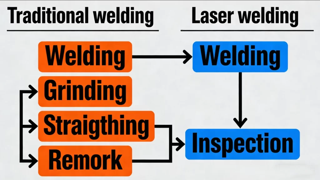 Handheld Laser Welding vs. Arc and TIG Welding | laser welding post processing workflow 1766479718