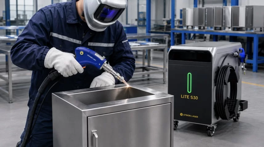 Handheld laser welding machine for stainless steel cabinet welding