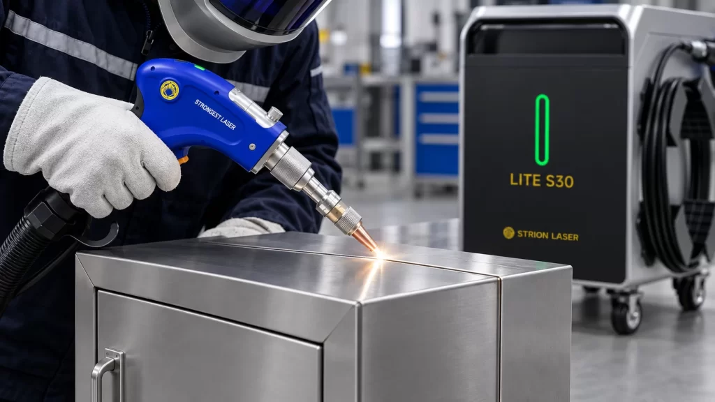 Handheld Laser Welder for Refrigeration Equipment Manufacturing: Applications & Selection Guide | Sichuan Strongest Laser Technology Co., Ltd Handheld laser welding stainless steel refrigeration cabinet