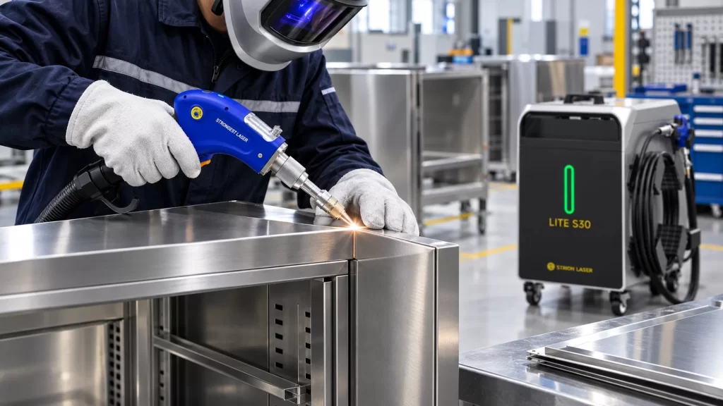 Handheld Laser Welder for Refrigeration Equipment Manufacturing: Applications & Selection Guide | Sichuan Strongest Laser Technology Co., Ltd STRION LITE S30 handheld laser welder for refrigeration equipment